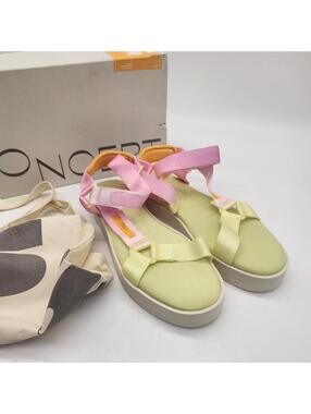 ONCEPT Platform Sandals Pink Green Colorblock Sporty Sandals Women’s 10 NWB